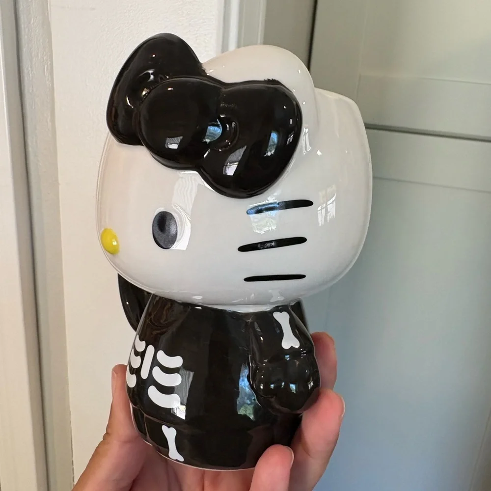 Hello Kitty Black and White Ceramic Skeleton Mug